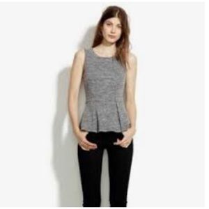 Madewell Gray Peplum Knit Tank